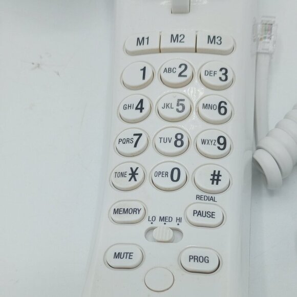 AT&T Trimline Push Button Telephone Land Line 13 Number Memory TR1909 White - Picture 16 of 16